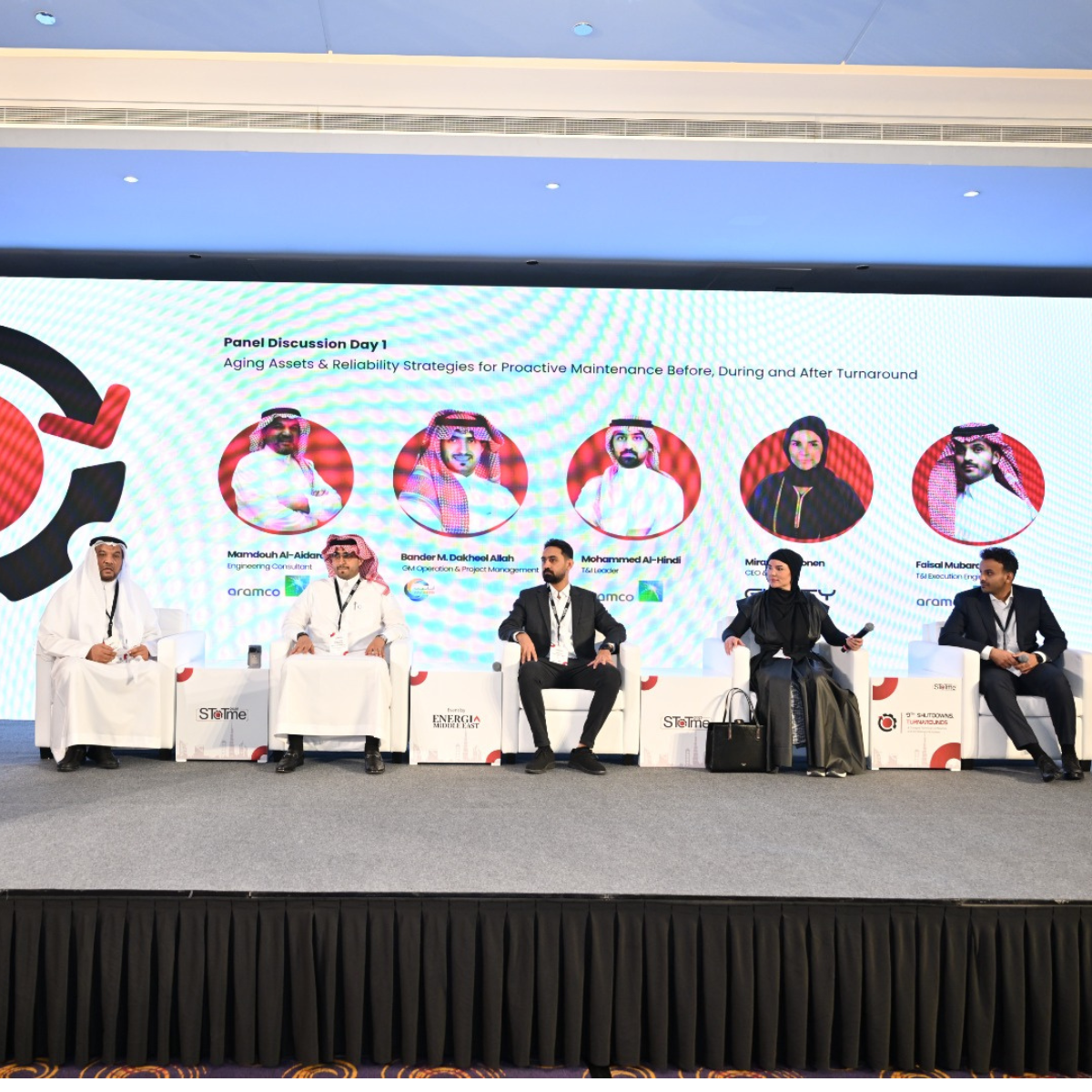 STOTME 2025 Day 1 panel discussion with Aramco engineers on aging assets and reliability strategies